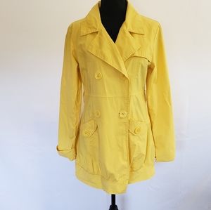 45. ITALIAN Cotton Windbreaker Yellow Jacket Medium